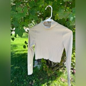Aerie cropped rib turtleneck